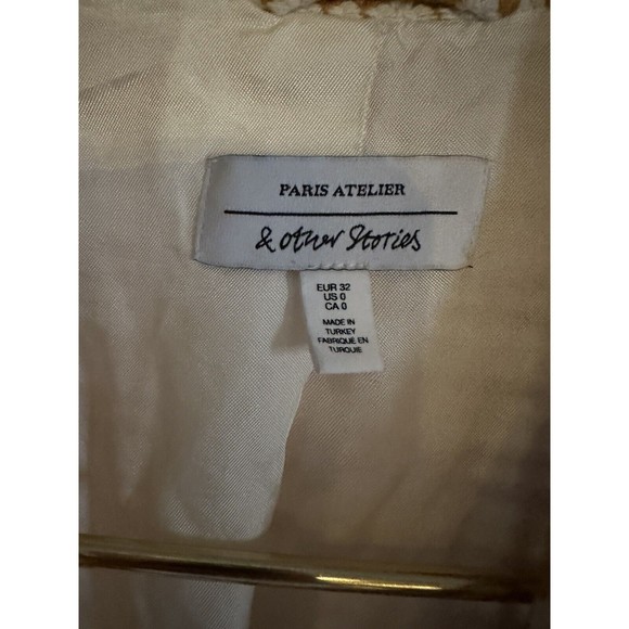 Paris Atelier & Other Stories Tweed Blazer Single Breasted Jacket  Size 0 - Picture 6 of 7